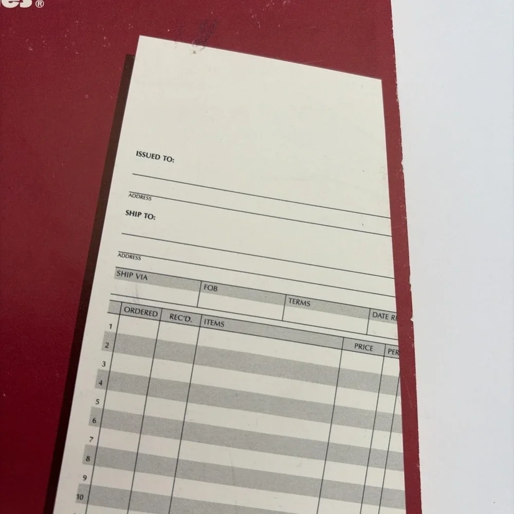 Wilson Jones Purchase Orders S8358 With Carbon, 53 Parts Sets 5 1/8 X 8